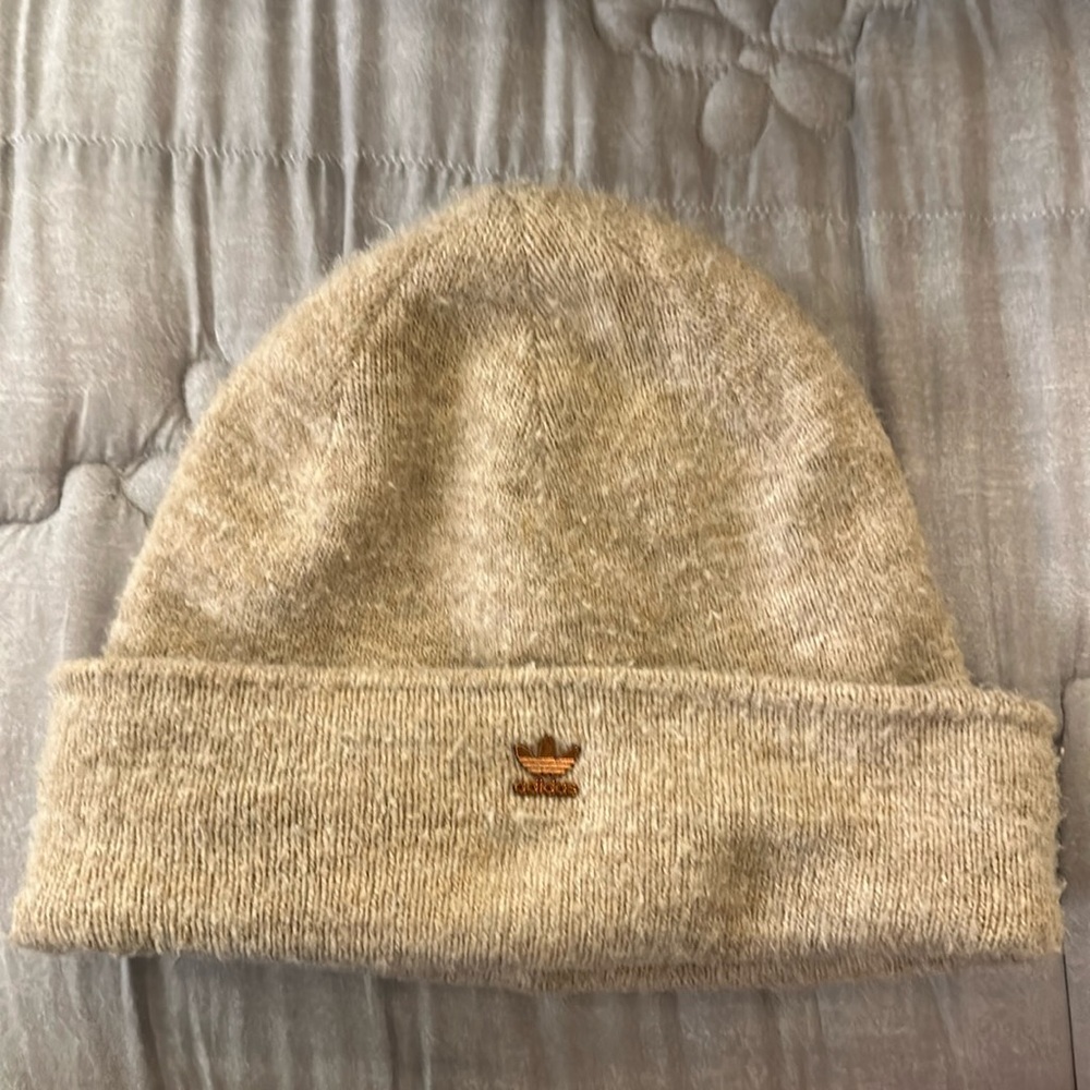 Tan adidas knit hat